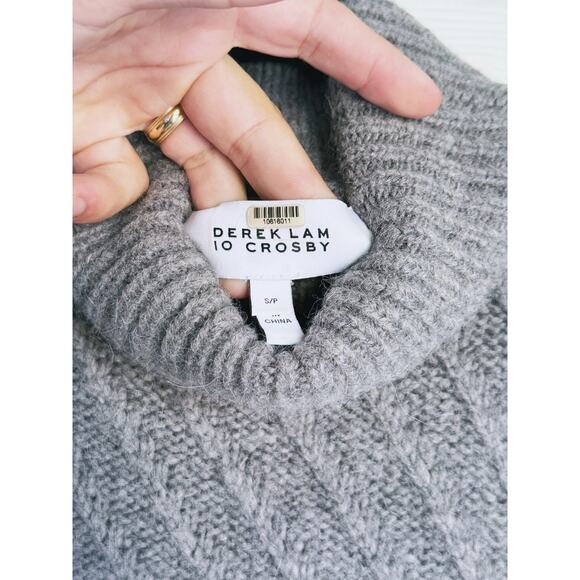 Derek Lam 10 Crosby Gray Chunky Knit Turtleneck Sweater Vest Alpaca Small Luxury - Picture 5 of 8